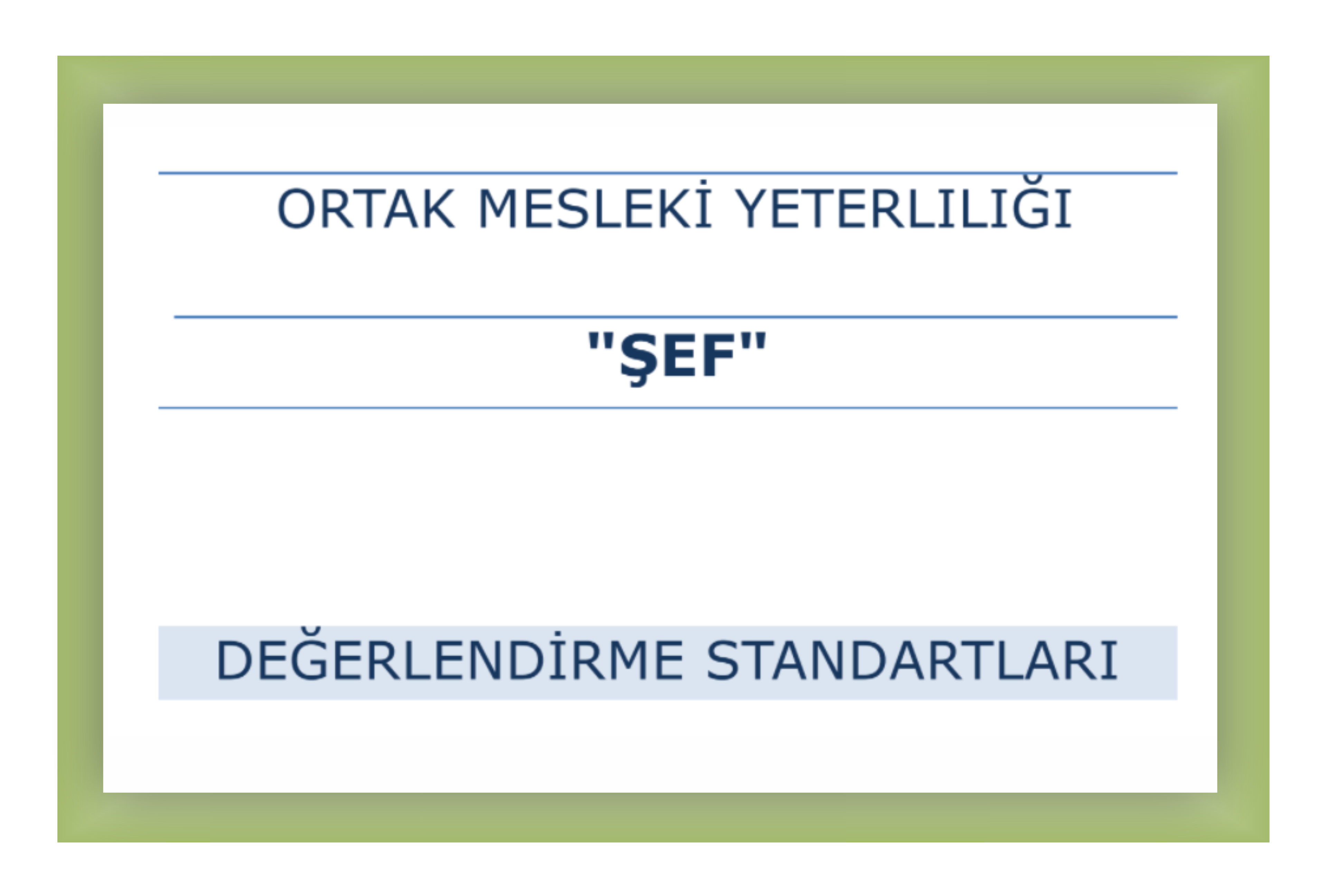 Değerlendirme standartlari