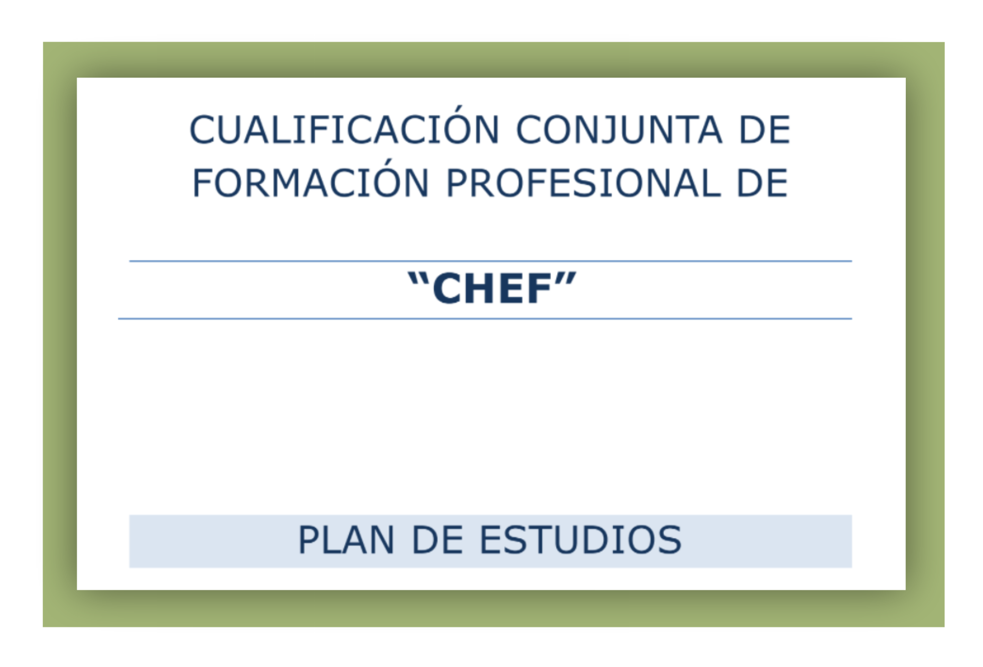 Plan de estudios