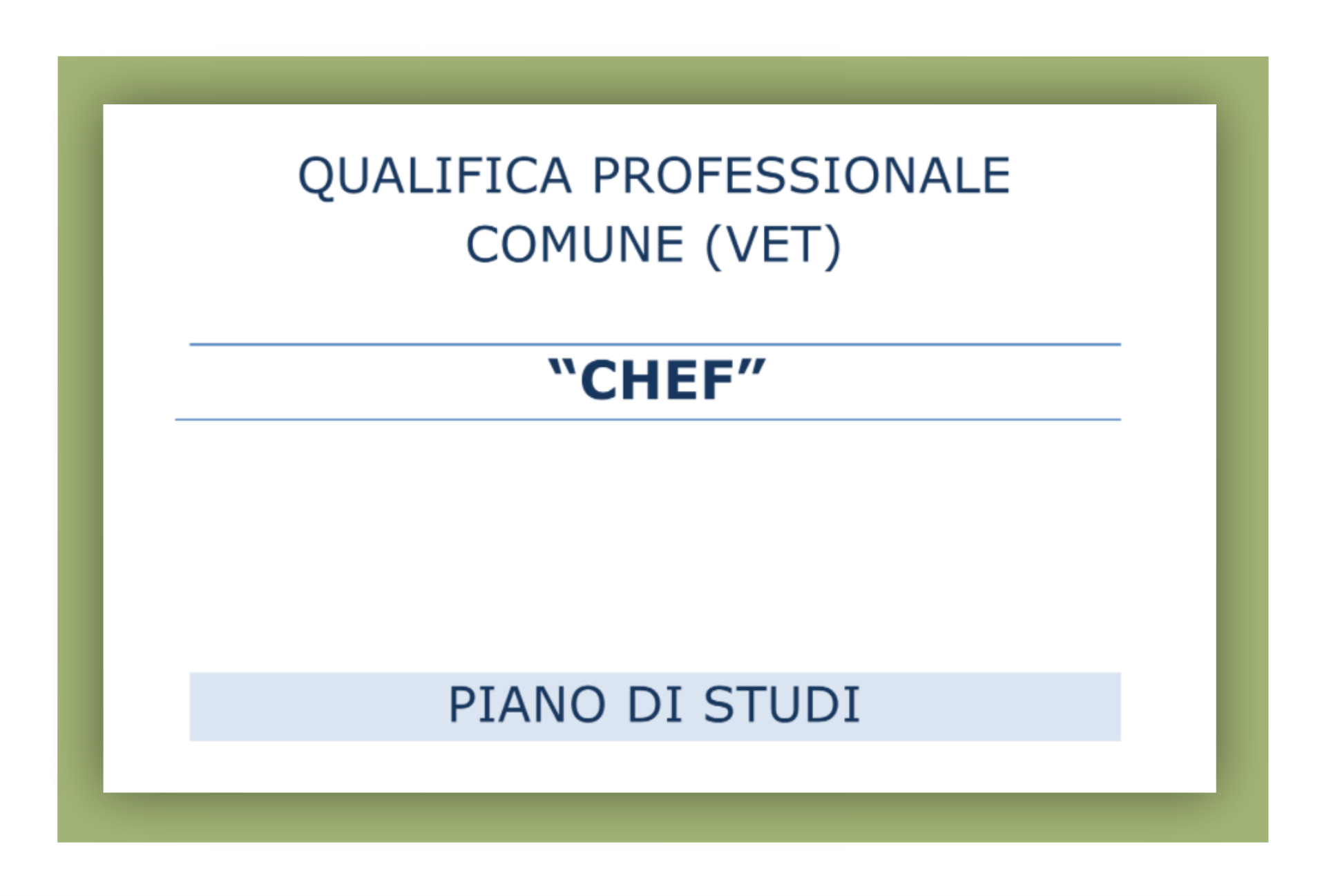 Piano di studi