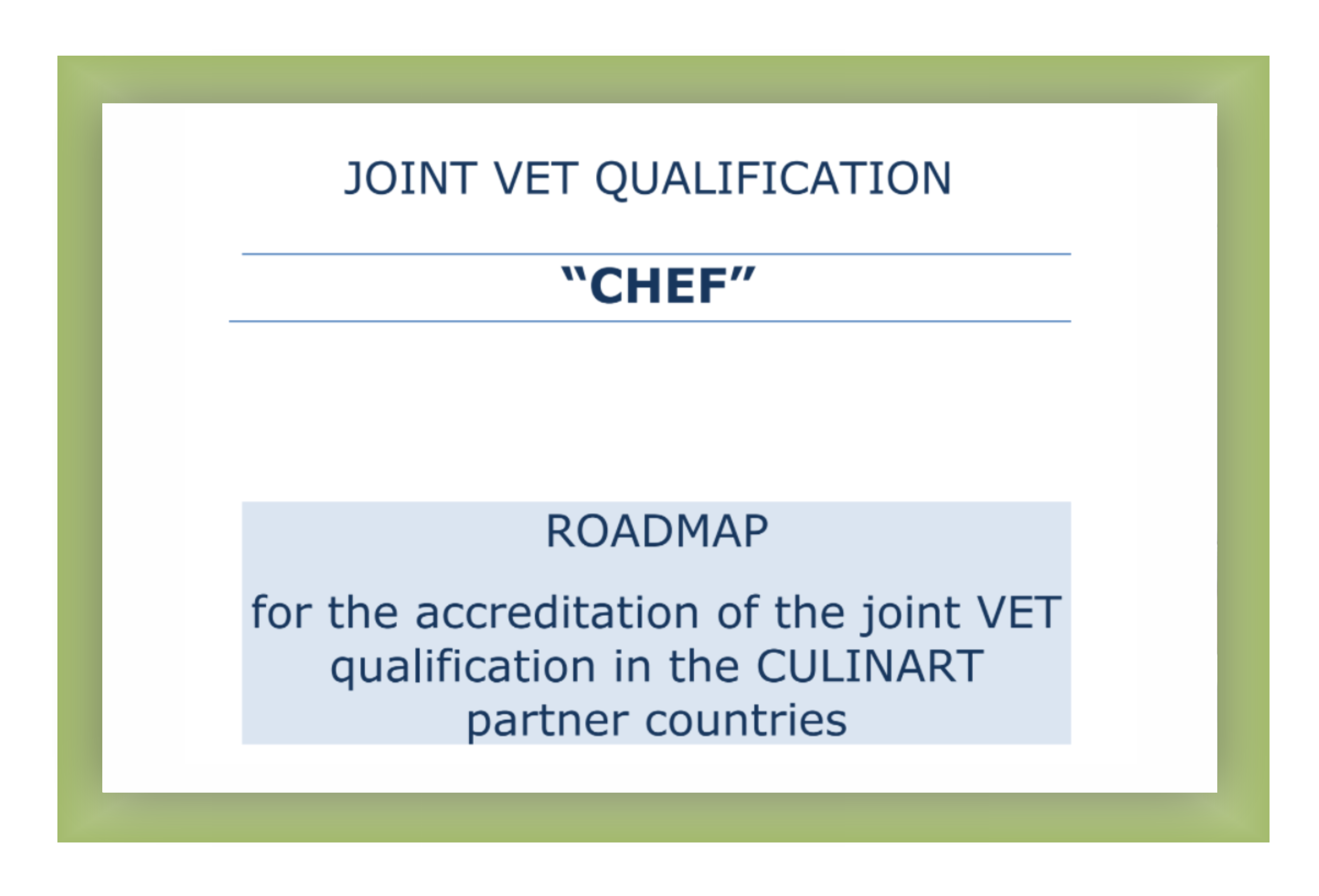 Roadmap accreditation