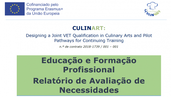 Educação e Formação Profissional Relatório de Avaliação de Necessidades