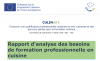 Rapport d&#039;analyse des besoins de formation professionnelle en cuisine
